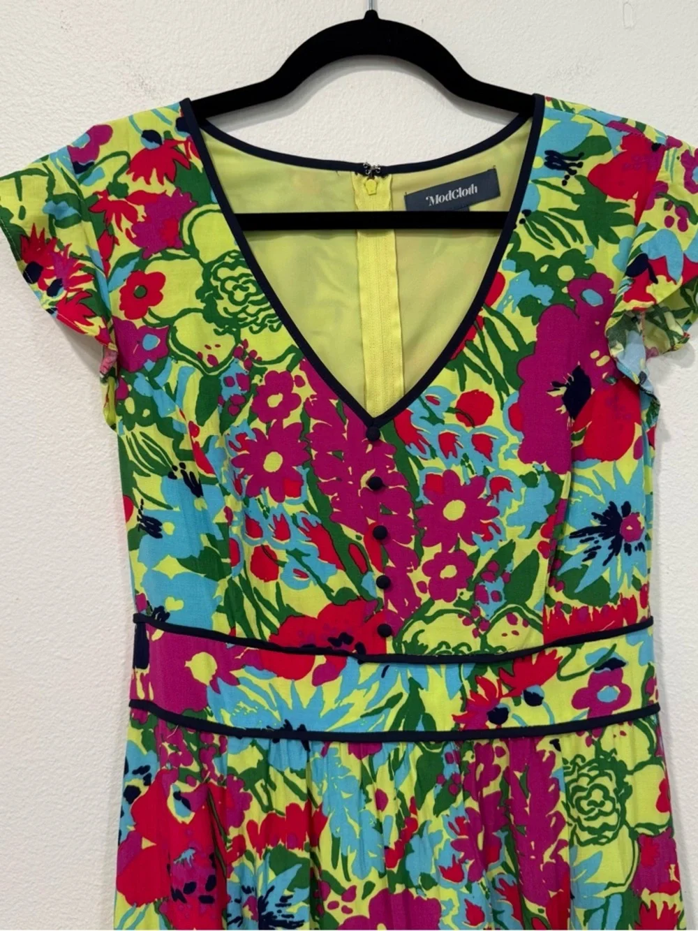 ModCloth Eyes On You Floral Maxi Dress L